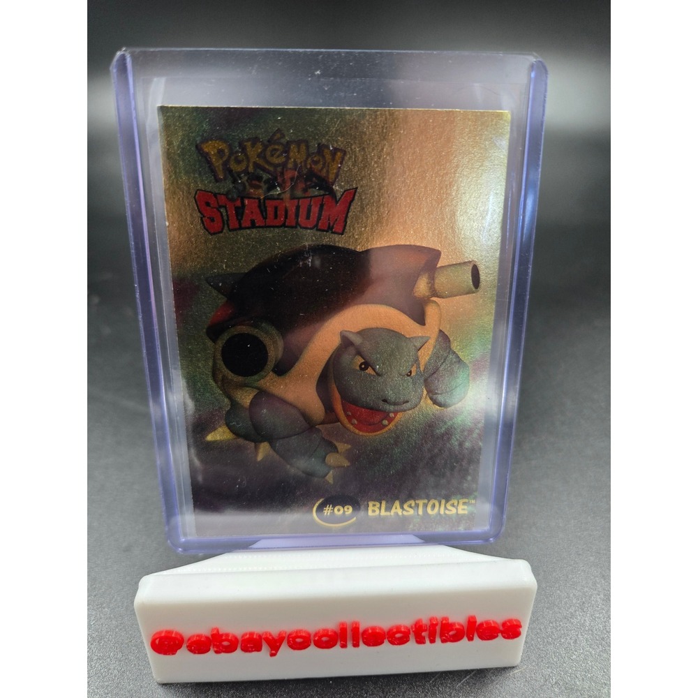 Pokemon Stadium Blastoise #09 Danone Gold Foil Promo Card 2000 Nintendo Vintage
